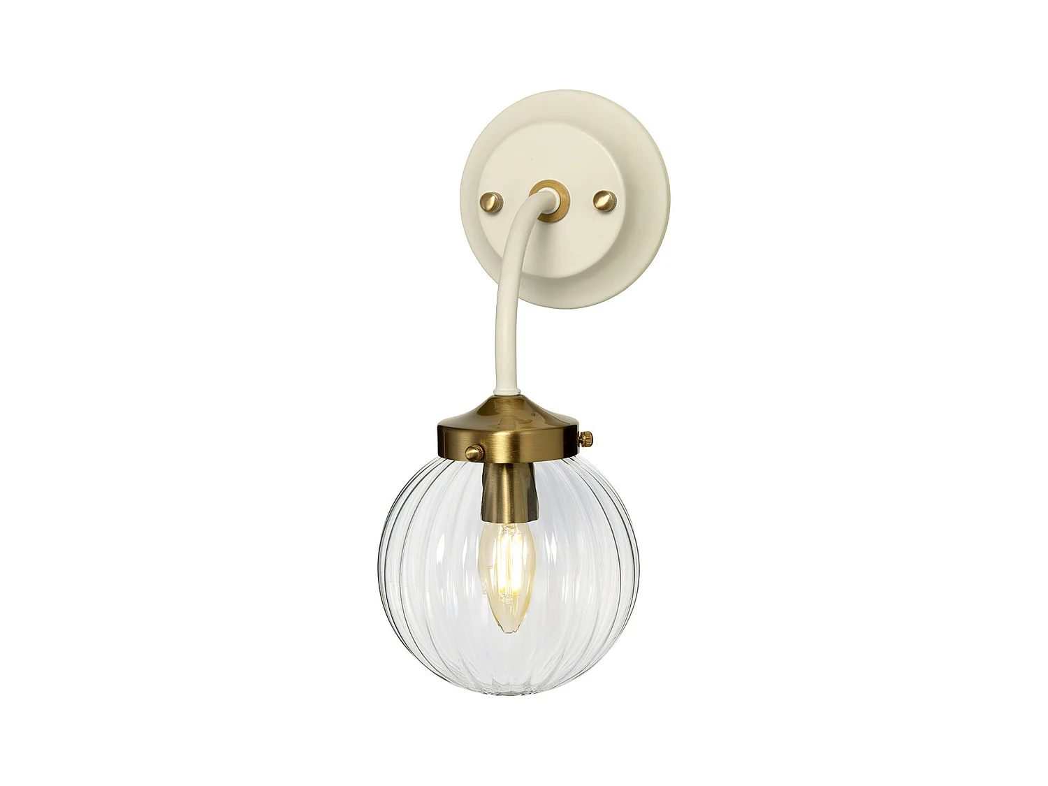 Cosmos Retro Lampada da parete a 1 luce Globe con paralume in vetro
