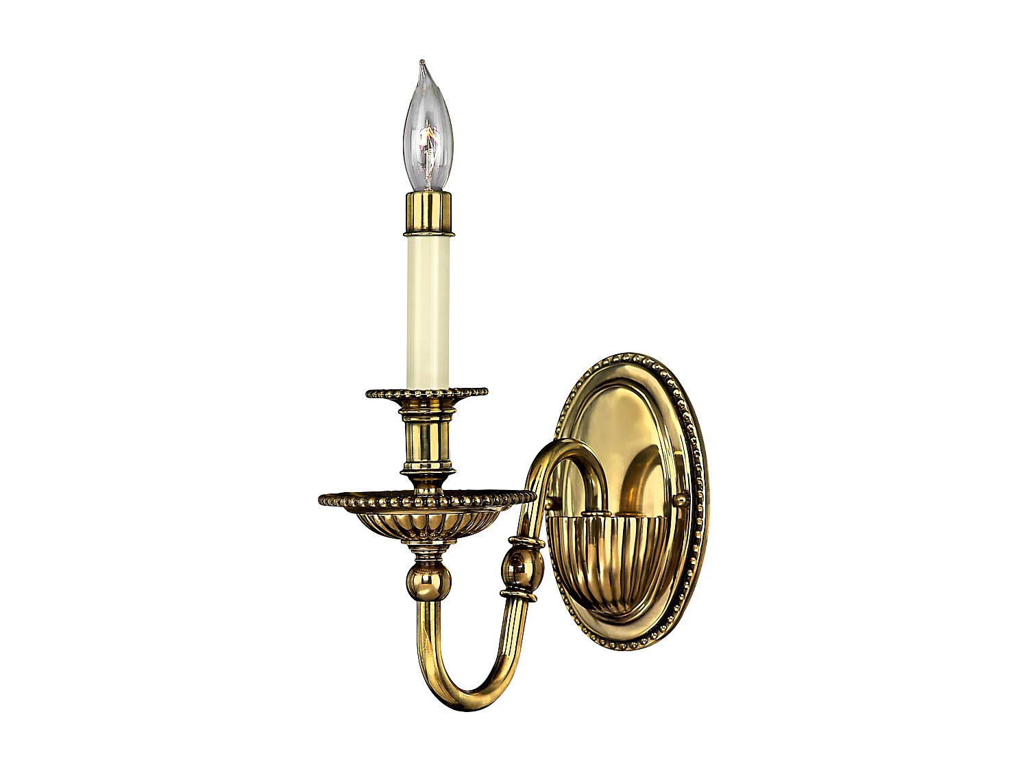 Elstead Cambridge - Applique 1 Luce da Interno Candela Ottone Brunito, attacco E14