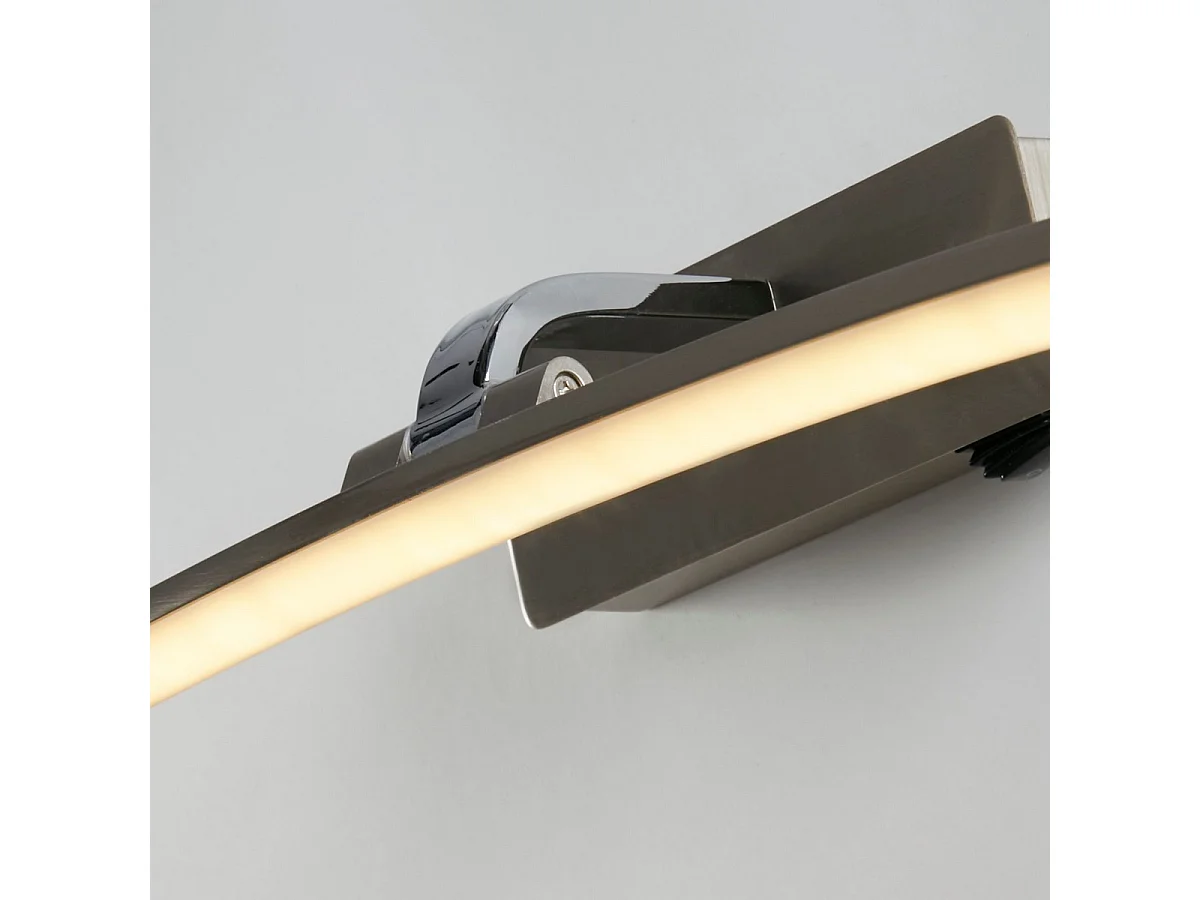 Searchlicht Santorini 50 cm Bilderleuchte, satiniertes Silber, poliertes Chrom