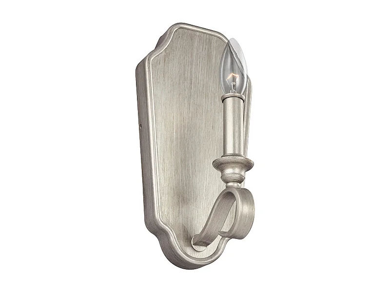 Elstead Dewitt - Applique da parete a 1 luce per interni, argento, E14