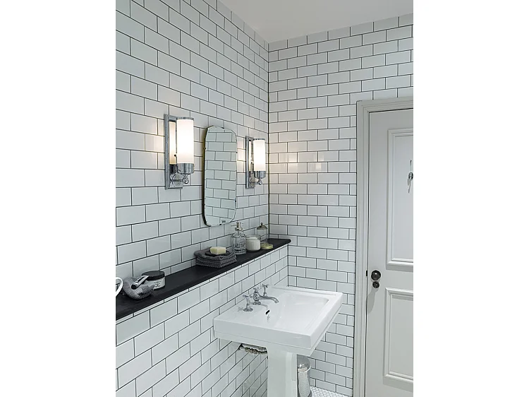 Elstead Worcester 1 ljus badrumsvägglampa polerad krom IP44, G9