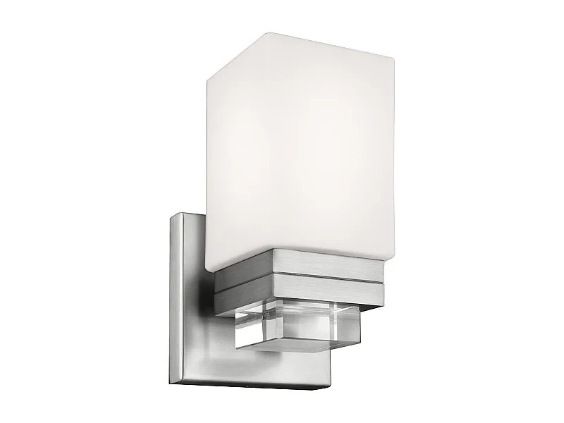 Elstead Maddison 1 ljus inomhusvägglampa satinnickel IP44, G9