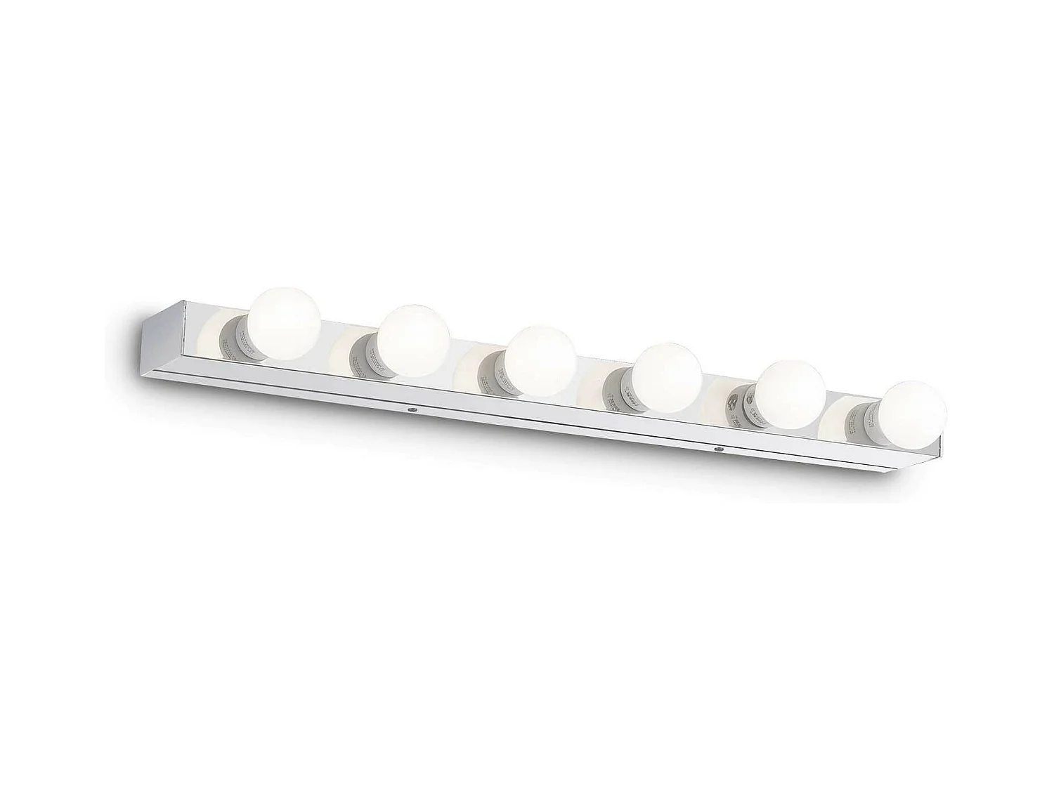 Ideal Lux Prive' Applique murale intérieure à 6 ampoules au-dessus de miroir, chrome, E14