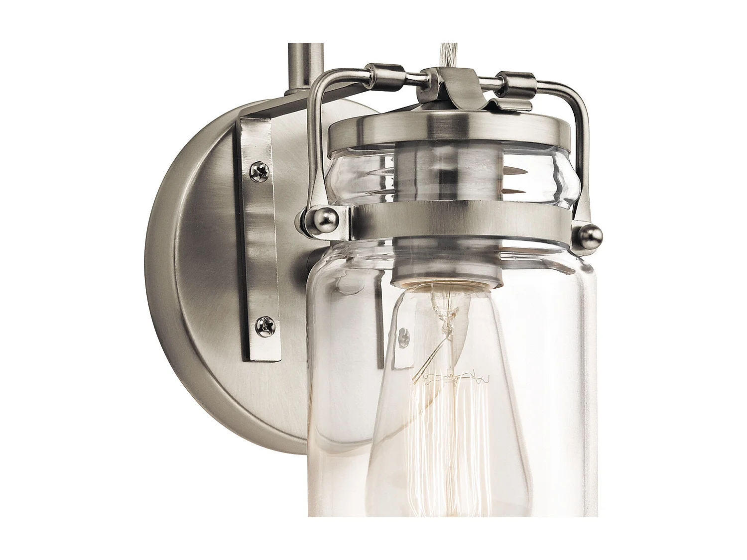 Elstead Brinley Applique murale à 1 ampoule, nickel brossé, E27