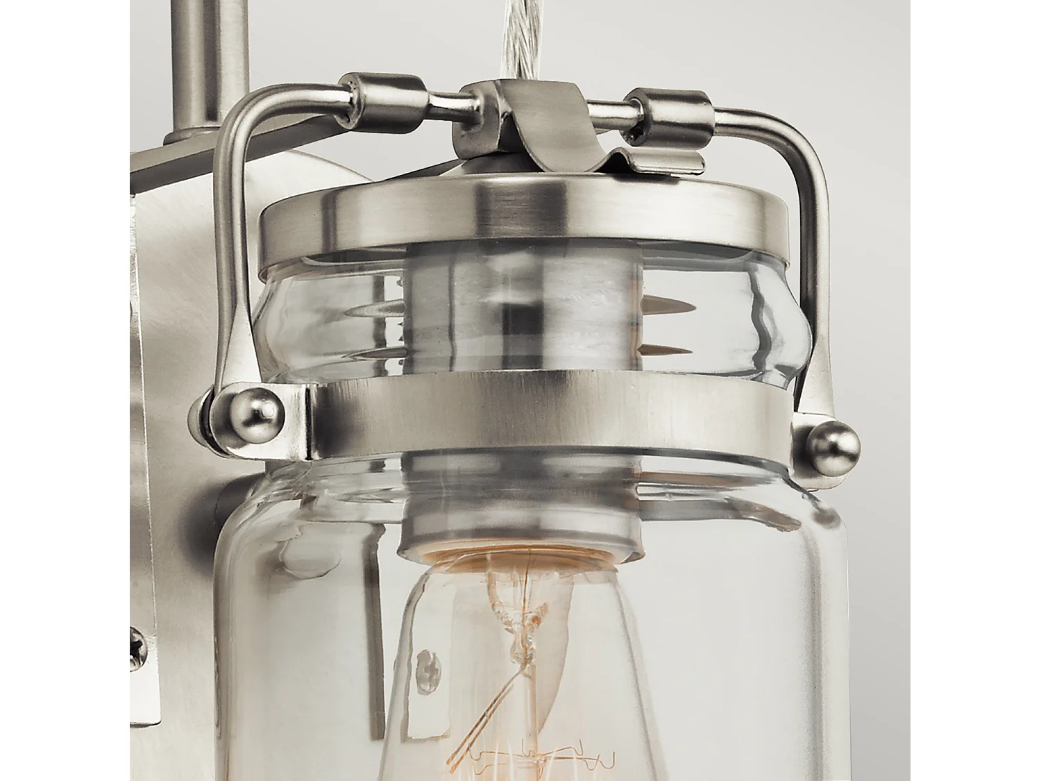 Elstead Brinley Applique murale à 1 ampoule, nickel brossé, E27