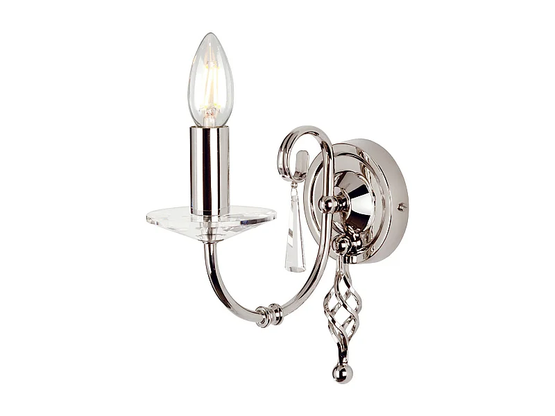 Elstead Aegean - 1 licht Indoor Candle Wandleuchte Nickel poliert, E14