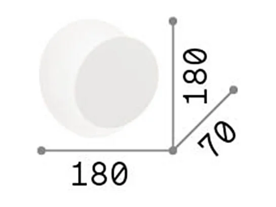 Ideal Lux TICK - Integrierte LED-Innenwandleuchte 1 Hellweiß 3000K