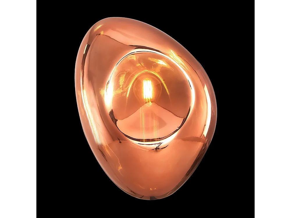 Maytoni Mabell Lámpara de pared moderna cobre, pantalla de vidrio