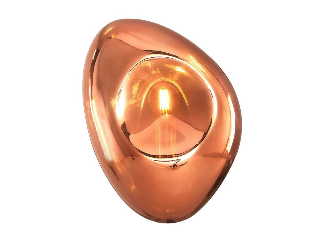 Maytoni Mabell Lámpara de pared moderna cobre, pantalla de vidrio