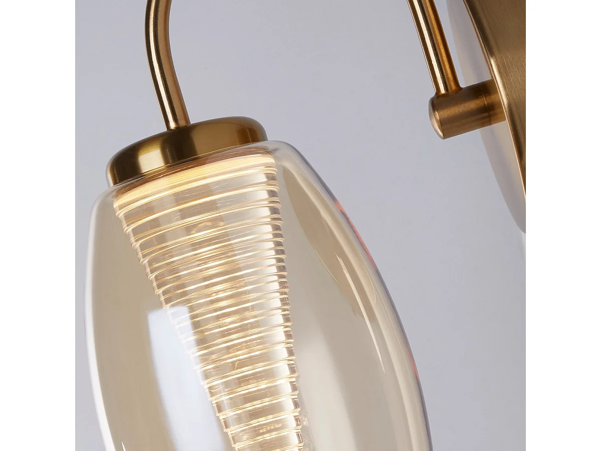 Searchlight Cyclone Lampada da parete in bronzo, bicchiere di champagne