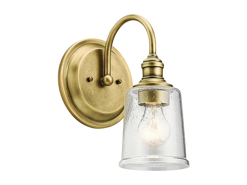 Elstead Waverly 1 Licht Wandleuchte, Naturmessing, E27