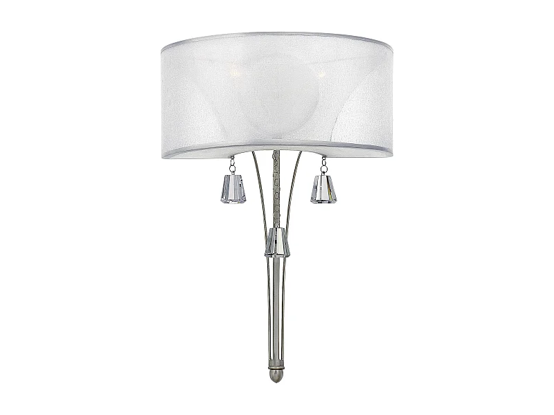 Elstead Mime Applique murale d'intérieur à 2 ampoules, nickel brossé, E14