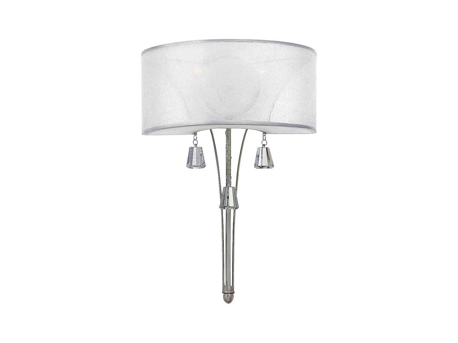 Elstead Mime Applique murale d'intérieur à 2 ampoules, nickel brossé, E14