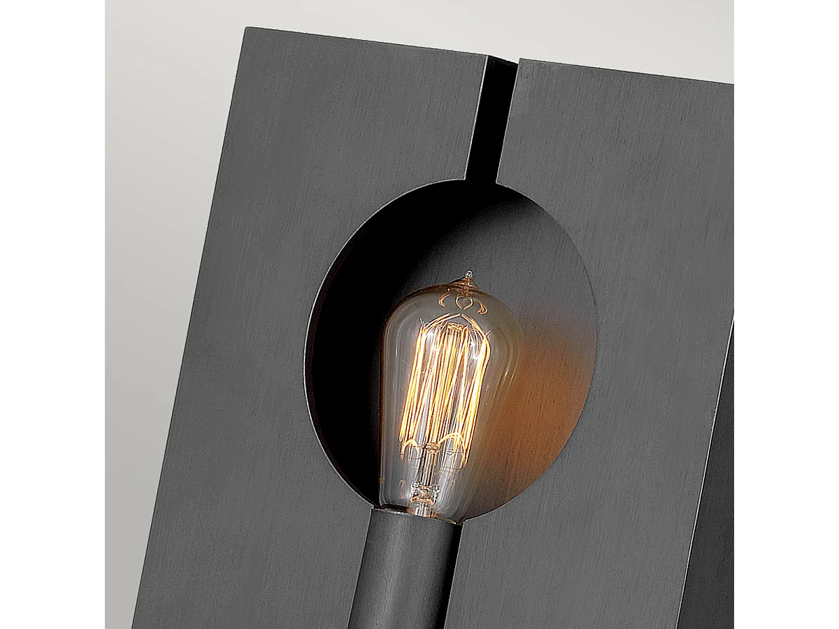 Lámpara de pared industrial nórdica de acero grafito cepillado 1 luz E27 Ludlow