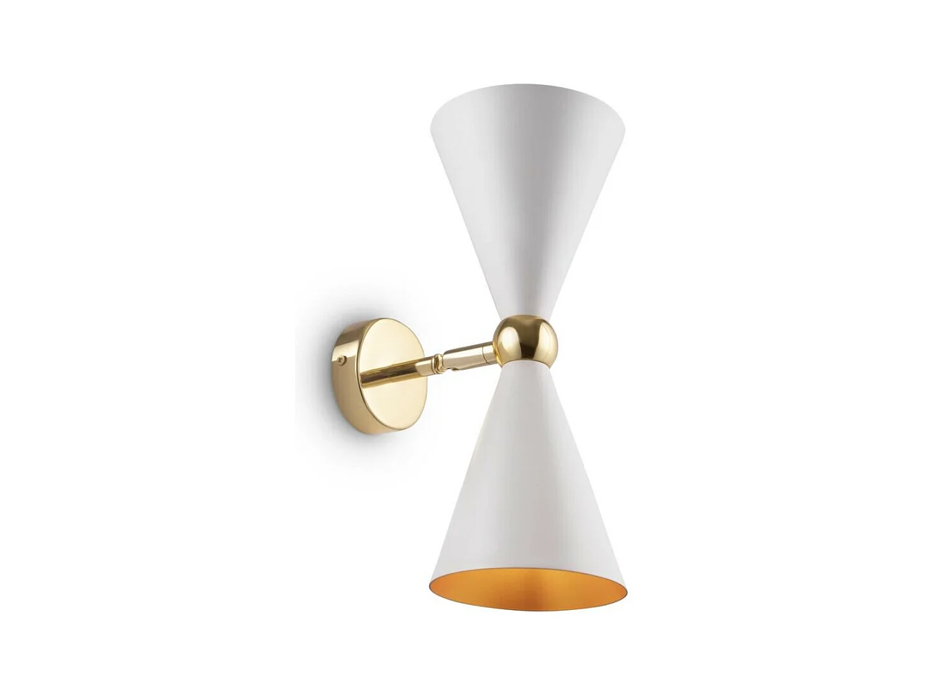 Maytoni Vesper Moderne Vesper 2 lumière blanche avec applique murale dorée vers le haut
