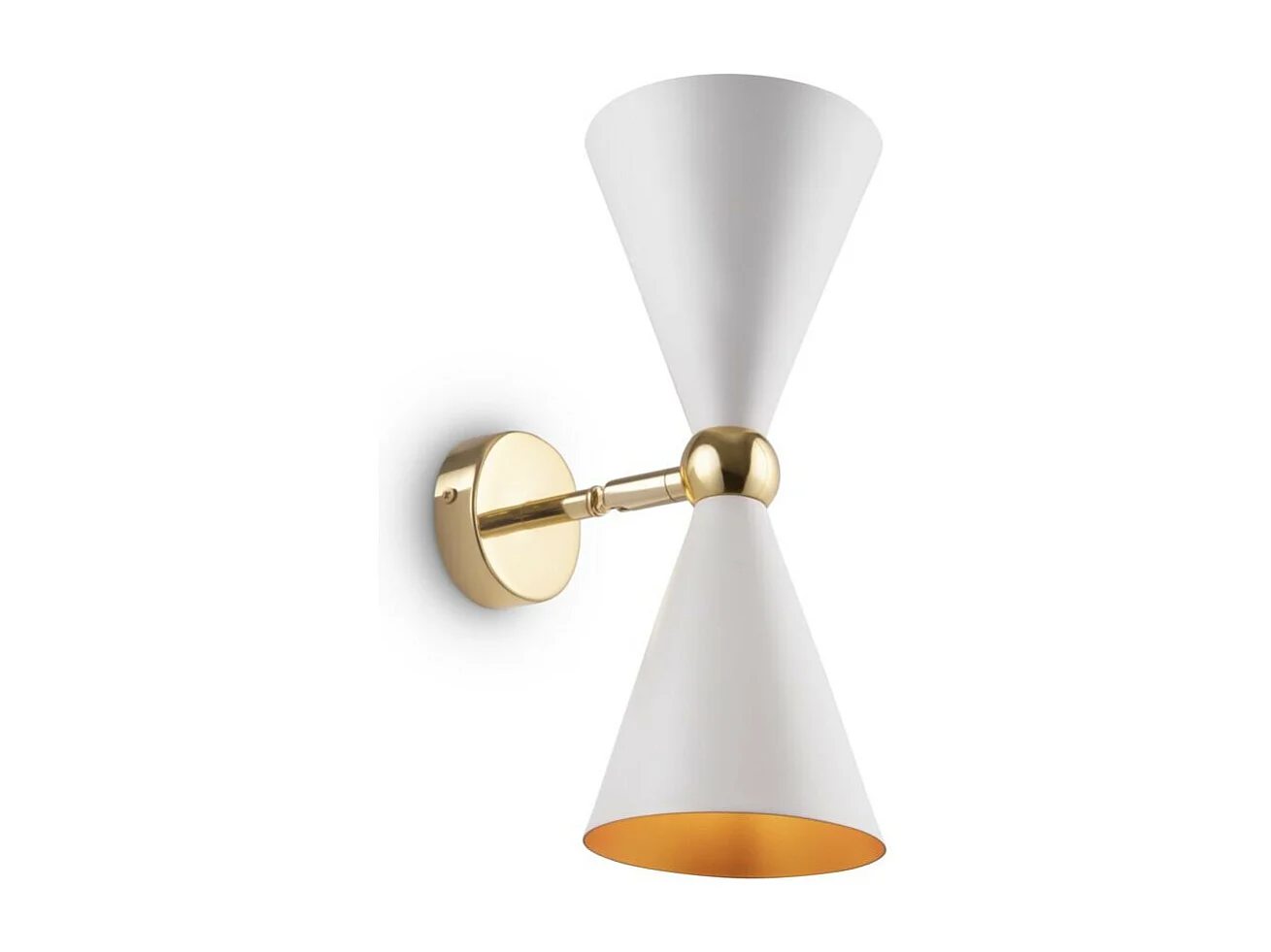 Maytoni Vesper Moderne Vesper 2 Licht Weiß mit Gold oben unten Wandleuchte