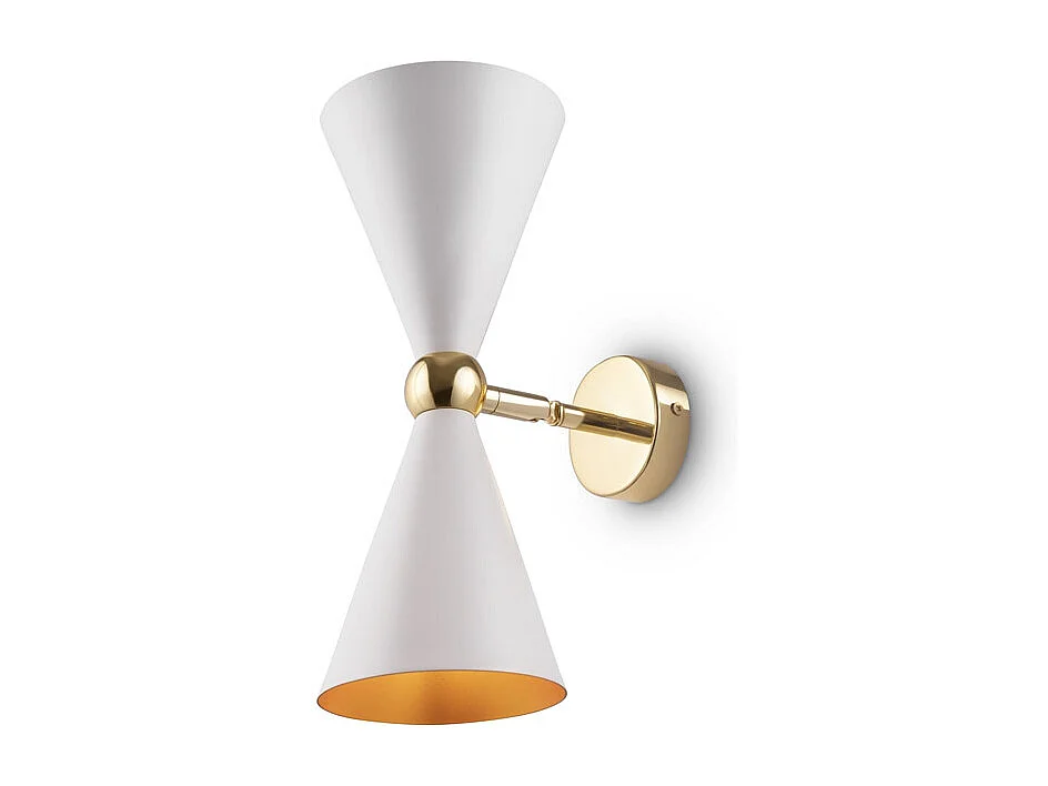 Maytoni Vesper Moderne Vesper 2 Licht Weiß mit Gold oben unten Wandleuchte