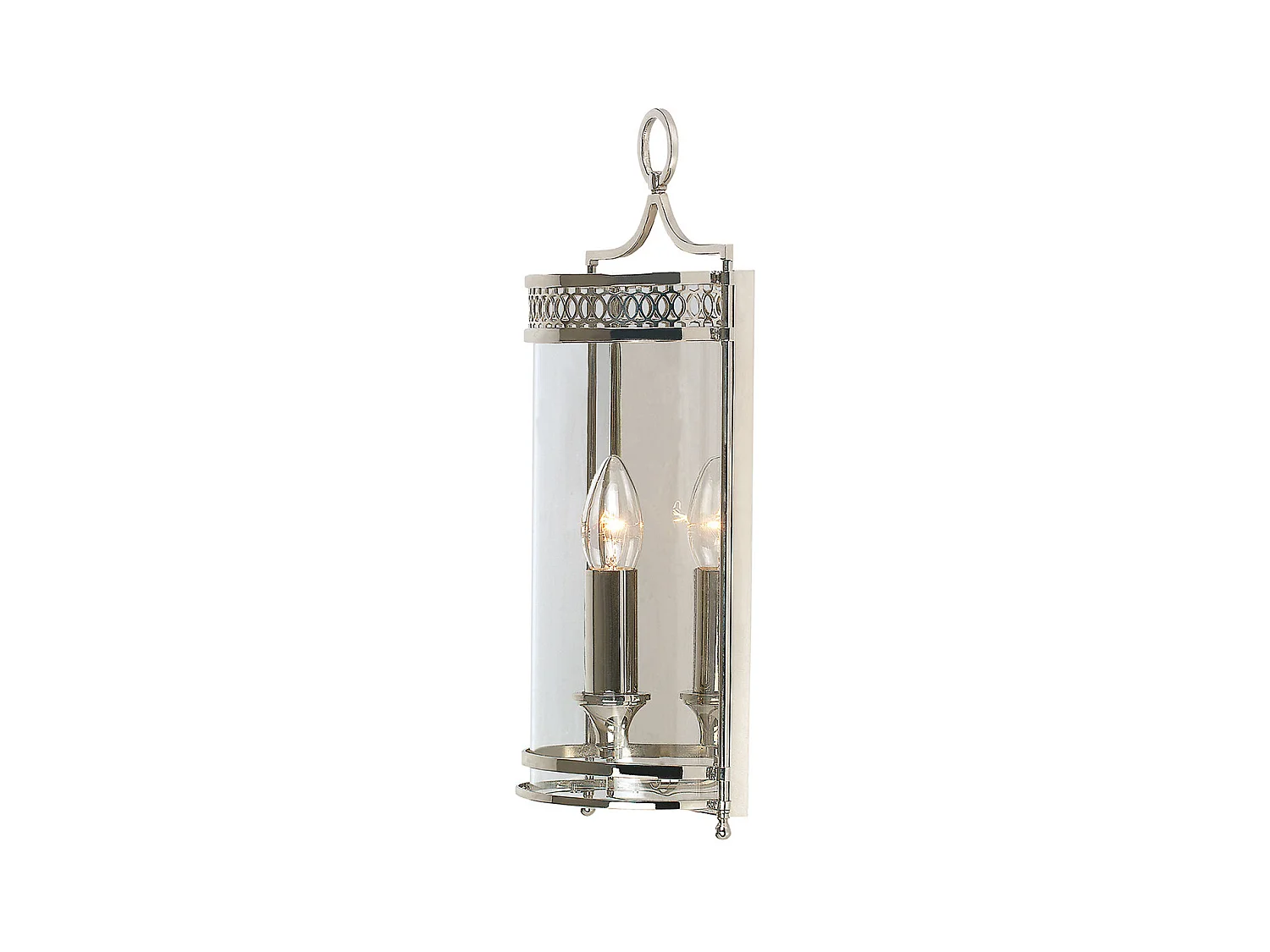 Elstead Guildhall 1 ljus inomhusljus vägglampa polerad nickel, E14