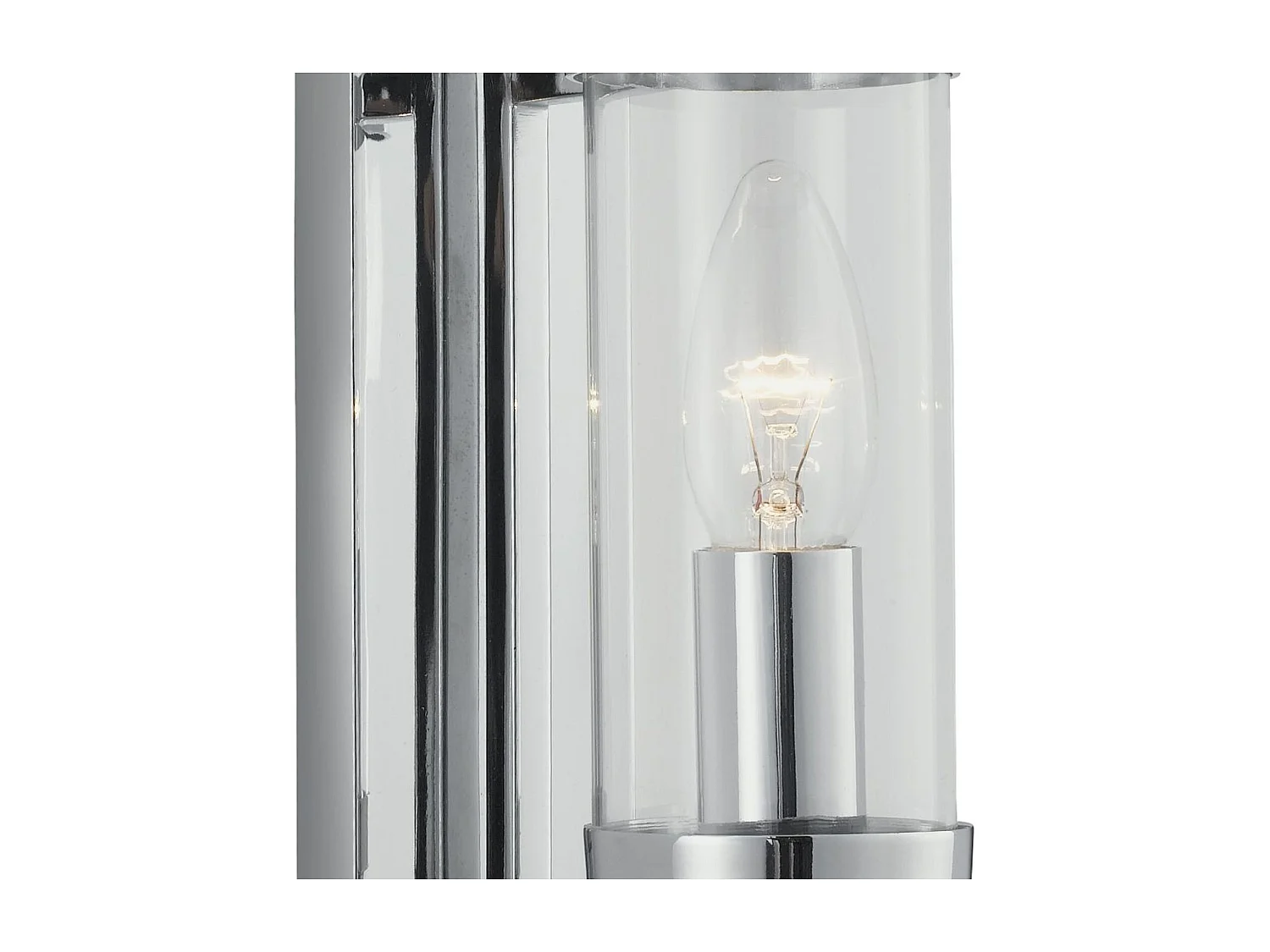 Searchlight Milo 1 ljus glasskrm ljus vgglampa krom, E14