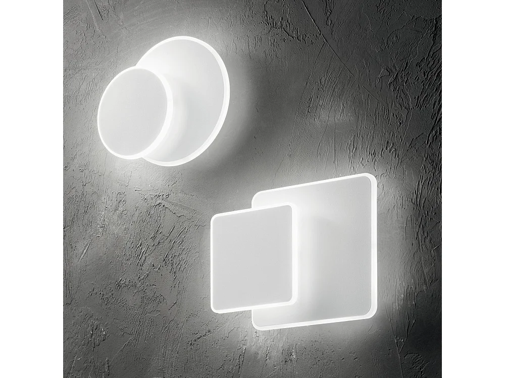 Applique da parete rotonda a LED decorativa bianca, 3000K