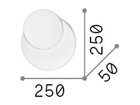 Applique da parete rotonda a LED decorativa bianca, 3000K