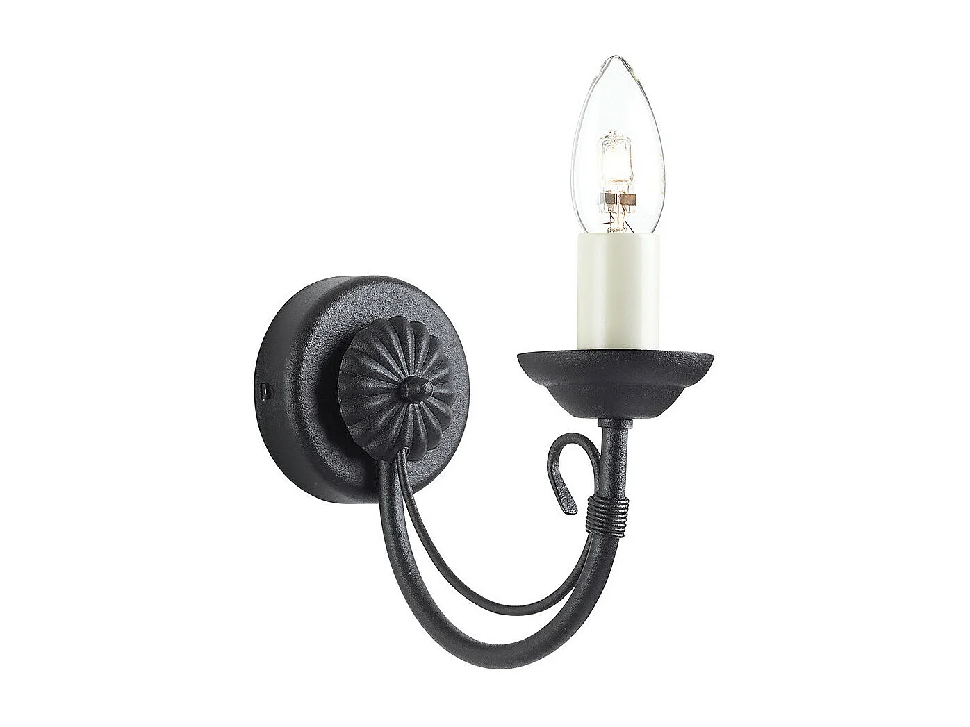 Elstead Chartwell - Lampada da parete a candela da interni 1 luce nera, E14