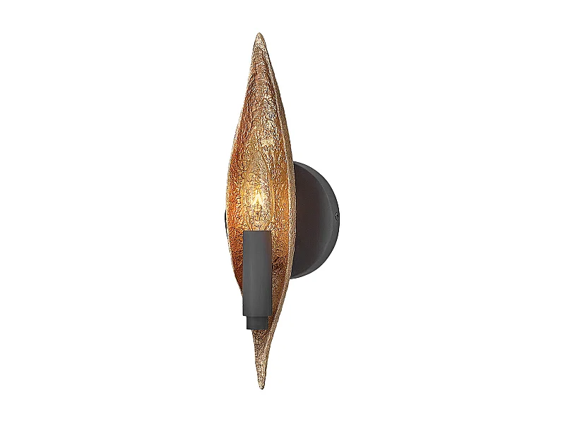 Elstead Hinkley Willow Wandleuchte Carbon Black mit Deluxe Gold