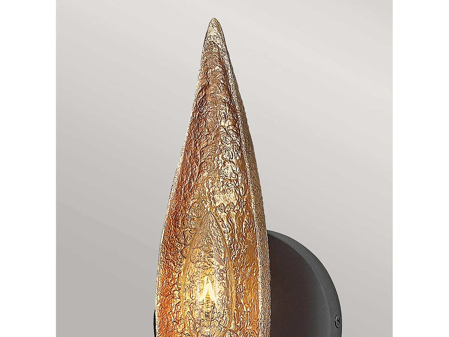 Elstead Hinkley Willow Lampada da parete Carbon Black con Deluxe Gold