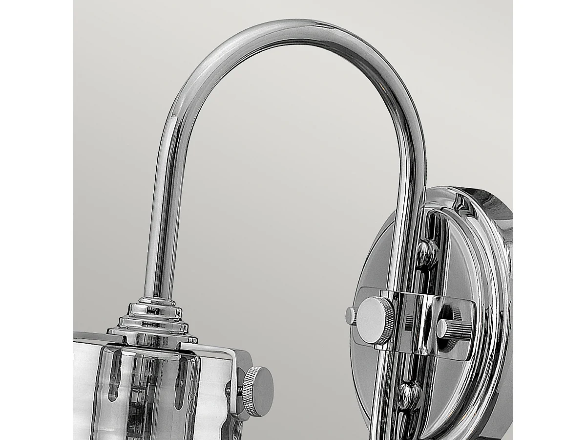 Elstead Congress - Applique a 1 luce con paralume in vetro cromato, attacco E27