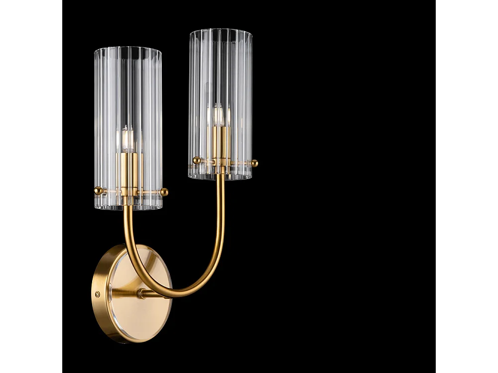 Maytoni Arco Neoklassizistische Wandlampe Messing, Glasschirm