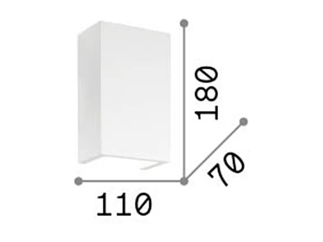 Ideal Lux Flash - Applique a 1 luce bianca