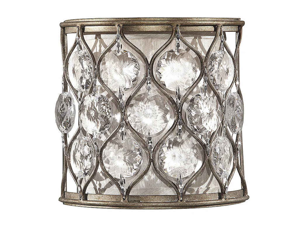 Elstead Lucia 1 ljus inomhusvägglampa polerat silver, E14