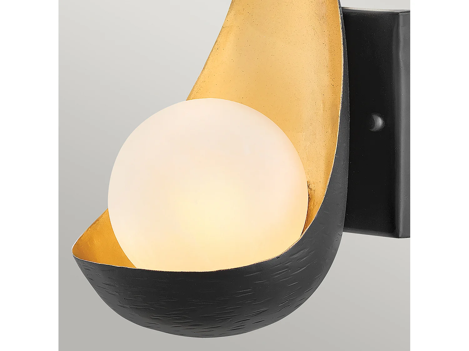 Ren Lisa McDennon di Hinkley Lampada da parete a 1 luce nera, oro