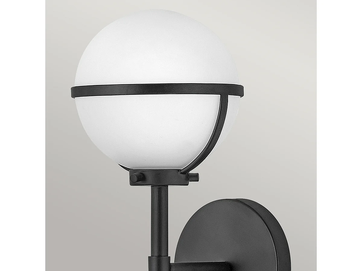 Elstead Hinkley Hollis Badezimmer-Wandleuchte Schwarz, IP44