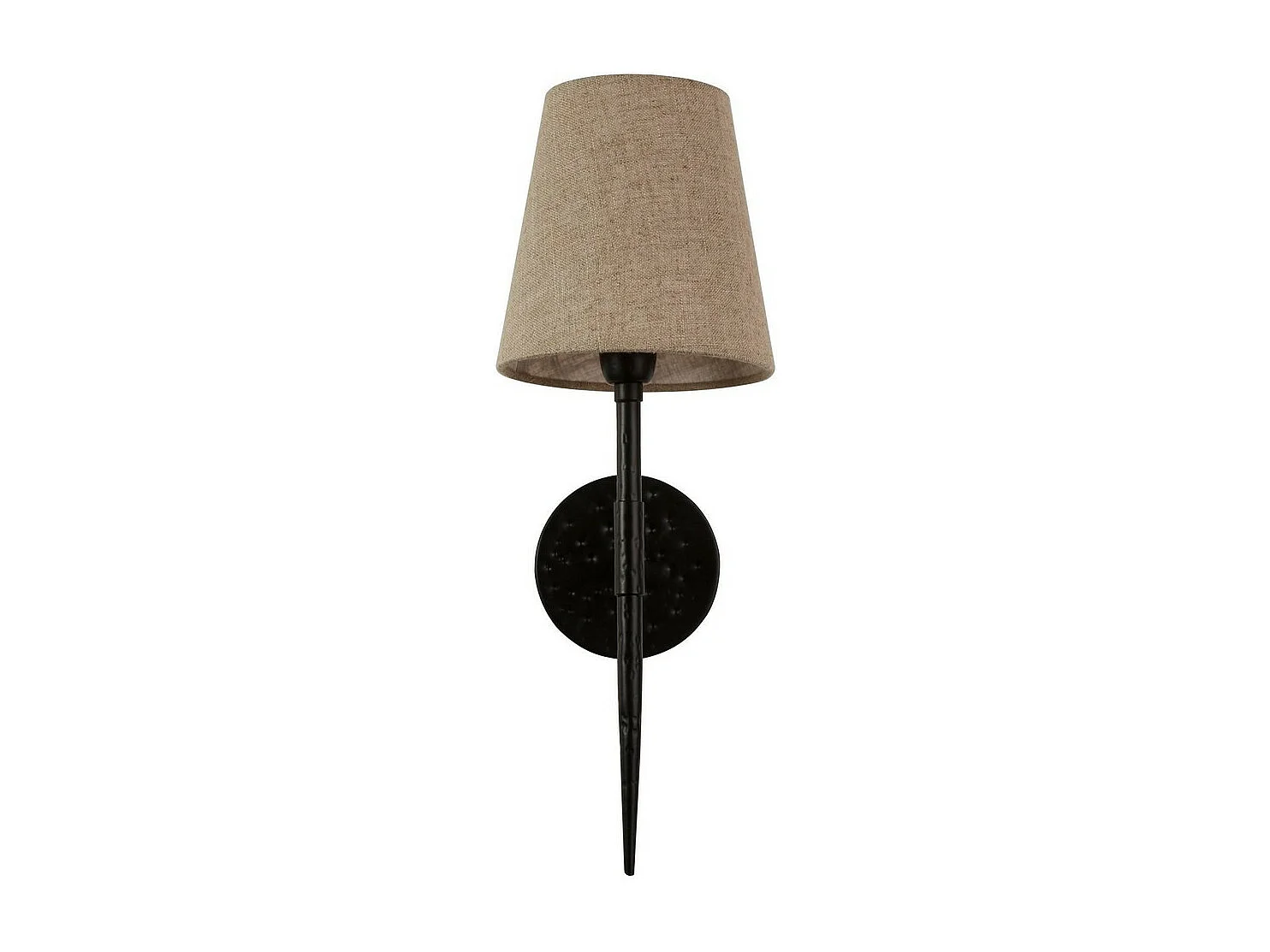 Applique Industrial-Nordico Gotico Acciaio Nero Tessuto 1 Luce E14