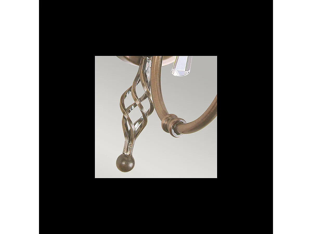 Elstead Aegean - Applique da parete per interni a 1 luce in ottone invecchiato, E14