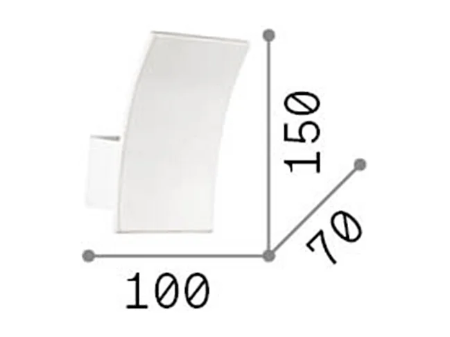 Ideal Lux Fix Applique murale d'intérieur LED à 1 lumière, blanc