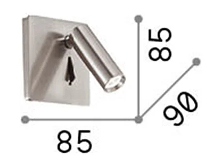Ideal Lux LITE - Applique da lettura per interni a LED integrata 1 luce nera 3000K