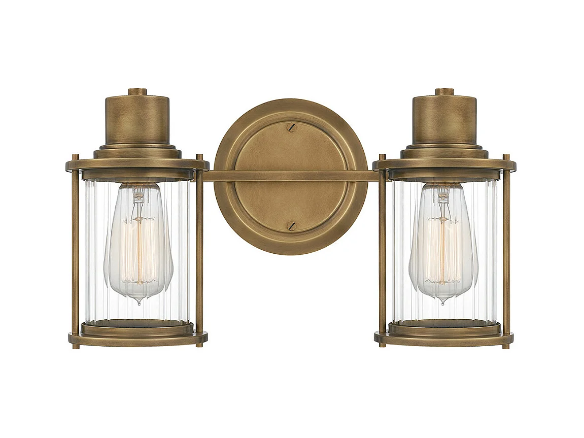 Elstead Quoizel Riggs Lampada da parete in ottone anticato, IP44