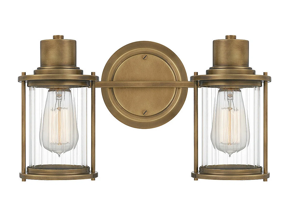 Elstead Quoizel Riggs Lampada da parete in ottone anticato, IP44