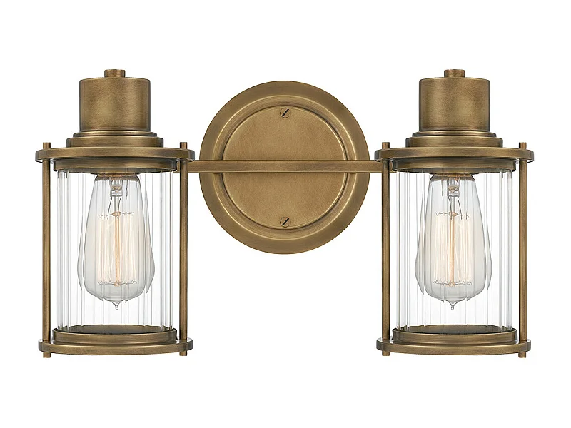 Elstead Quoizel Riggs Vägglampa Weathered Brass, IP44