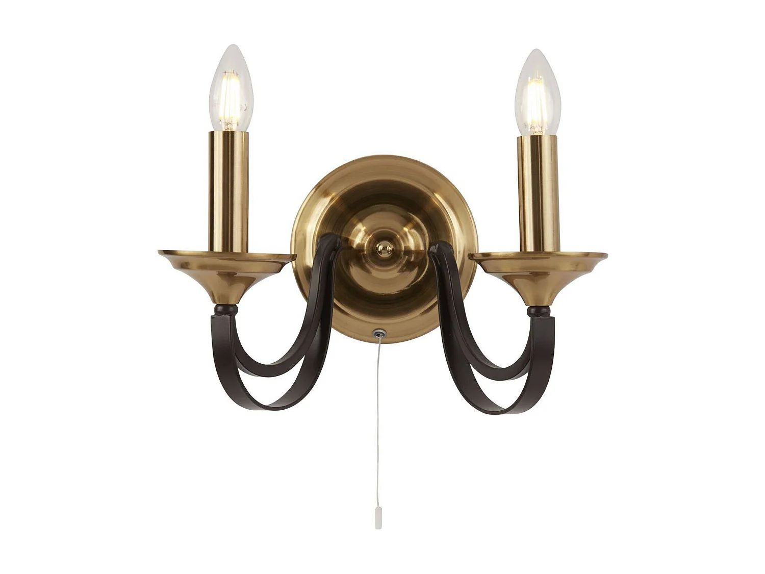 Searchlight Belfry - Applique a 2 luci a candela bronzo scuro, marrone, E14
