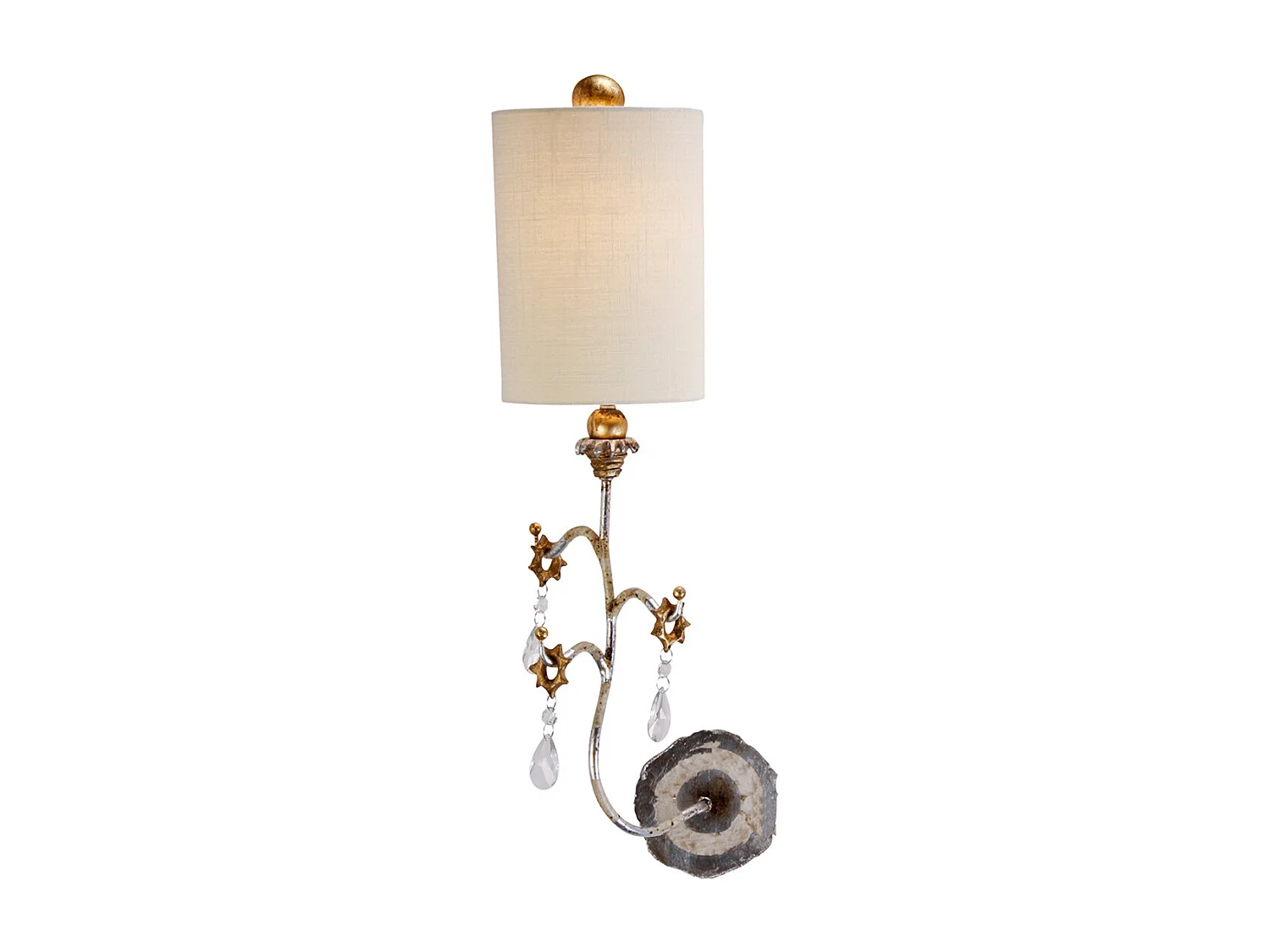 Elstead Tivoli - Applique da interno a 1 luce Argento, Crema, E27