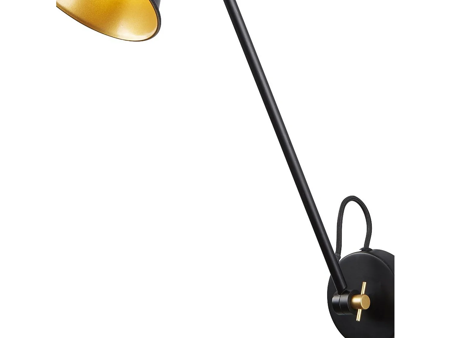 Searchlight Vggfste 1 Ljus Matt Svart Guld