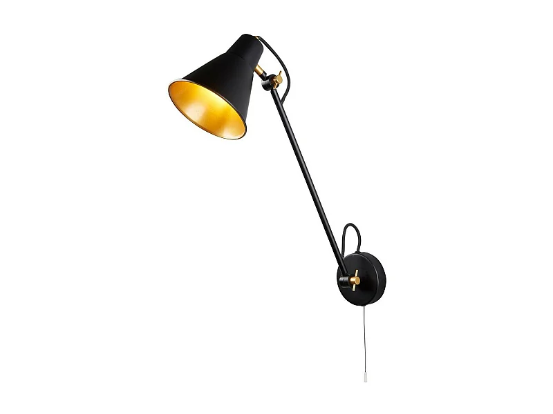 Searchlight Vggfste 1 Ljus Matt Svart Guld