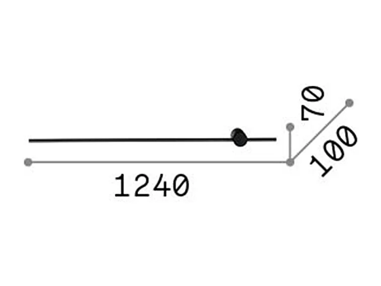 Ideal Lux ESSENCE Aplique Alto Led Integrado Blanco 124cm 3000K