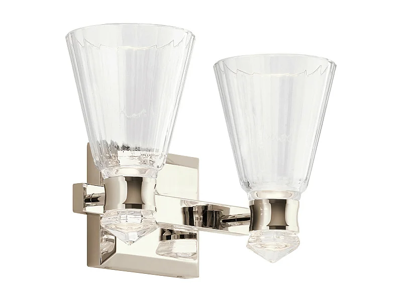 Elstead Kichler Kayva Lampada da parete a LED integrata Nichel lucido, 3000K, IP44