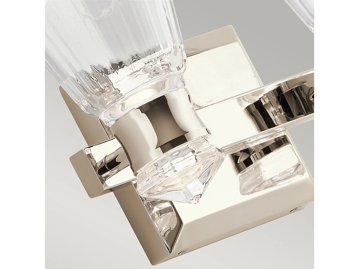 Elstead Kichler Kayva Integrierte LED-Wandleuchte Nickel poliert, 3000K, IP44