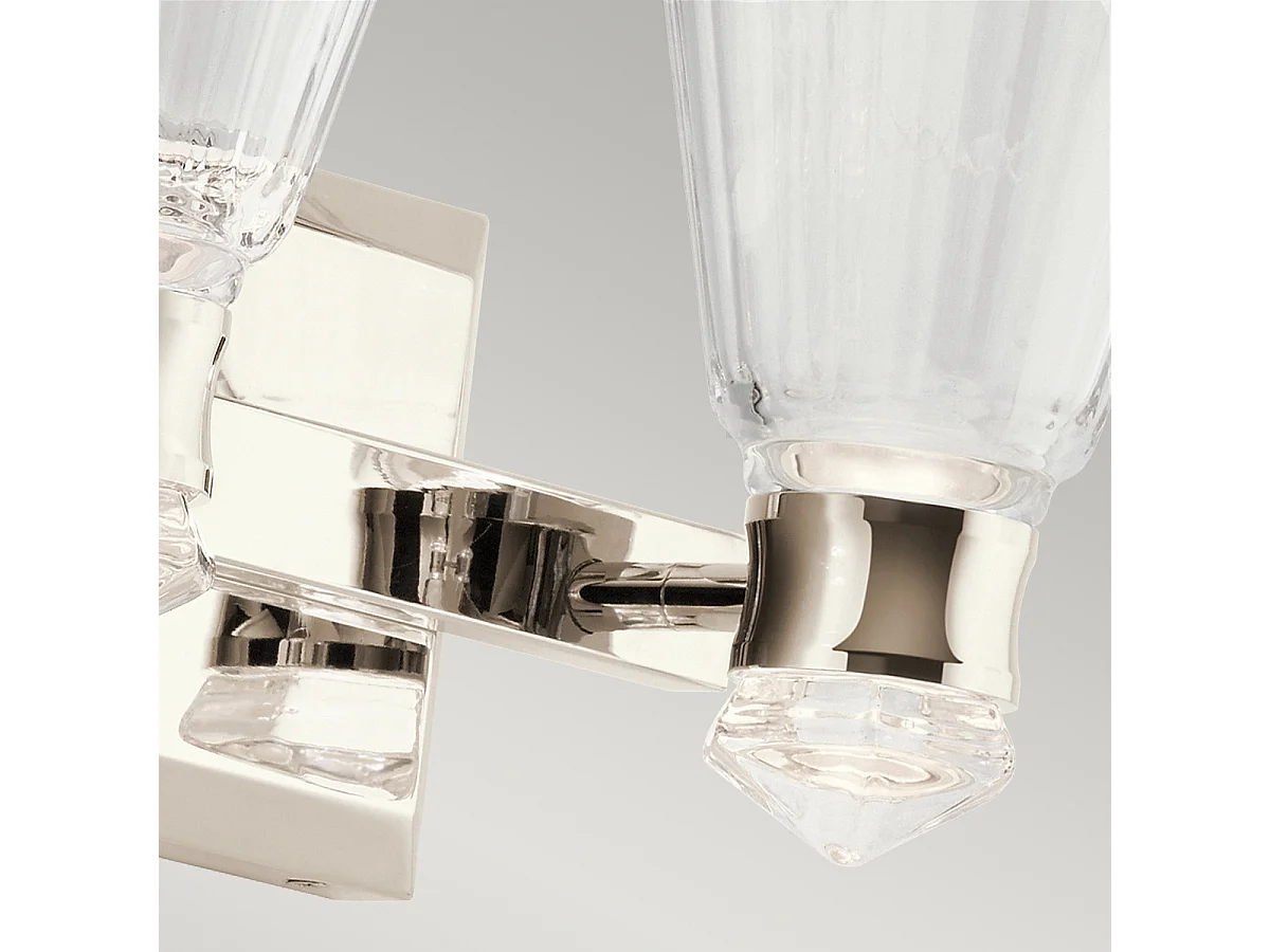 Elstead Kichler Kayva Integrierte LED-Wandleuchte Nickel poliert, 3000K, IP44