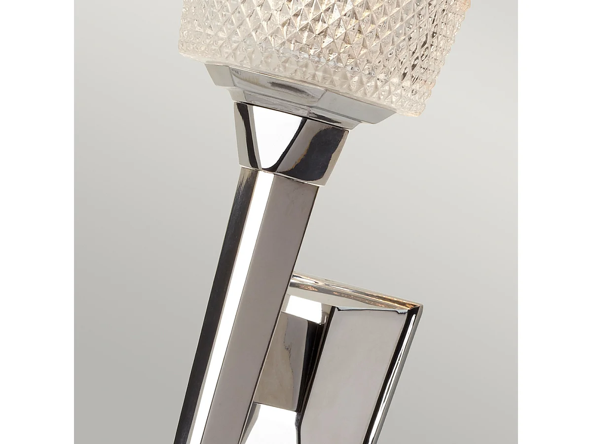 Elstead Verity 1 ljus vägglampa polerad kromglasskärm, G9